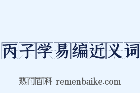 丙子学易编近义词是什么意思的图片